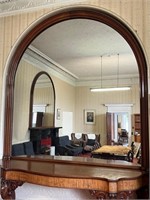 Exceptionally Large Arch Top Mahogany Mirror,