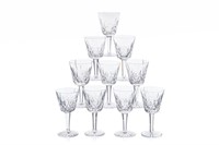 TEN WATERFORD 'LISMORE' WHITE WINE GLASSES