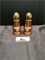 Copper salt and pepper shakers