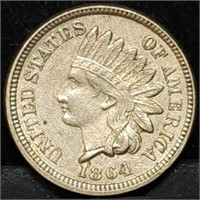 1864 CN Indian Head Cent, High Grade