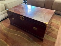 Asian trunk with brass