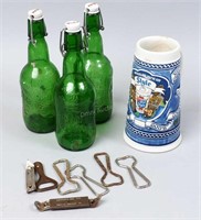 Grolsch Bottles, Old Style Stein & Bottle Openers