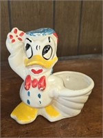 Vintage Donal Duck Pottery Planter