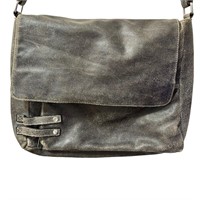 Bellino distressed crackle leather laptop bag