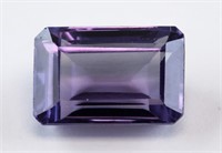 9.25ct Emerald Cut Purple Natural Sapphire AGSL
