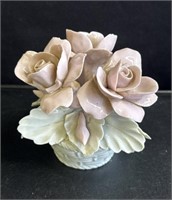 Vintage Capodimonte porcelain flowers