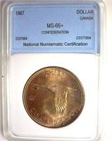 1967 Dollar NNC MS66+ Confederation