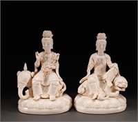Dehua Porcelain Manjushri Bodhisattva Statue