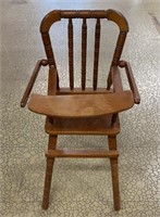 27" Wooden High Chair