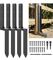 NEW $190 4-Pcs (33.6") Thickened Fence Post Stakes