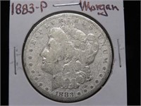 1883 P MORGAN SILVER DOLLAR 90%