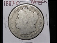 1887 O MORGAN SILVER DOLLAR 90%