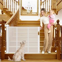 Reinforced Retractable Baby Gates for Stairs 55 In