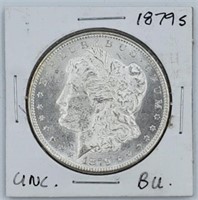 Unc. 1879-S U.S. $1 Morgan Silver Dollar