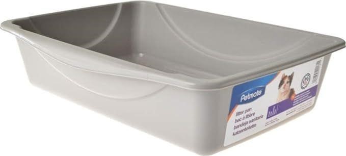 Petmate Open Cat Litter Box, Blue Mesa-Mouse Grey