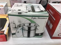 4 pc. 8 qt. stainless steel steamer
