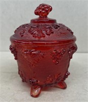 Ruby Red Covered Jar