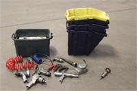 Assorted Air Tools, and  Assorted Tubs