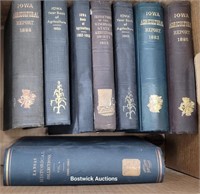 Box of historical agriculture books - Iowa, &