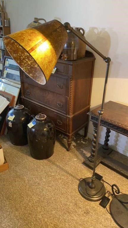 Articulated Floor Lamp w/ Parchment Style Shade