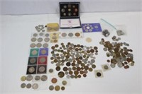 LARGE LOT OF WORLD COINS: