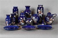 S.H.I Japanese Blue Vase Set
