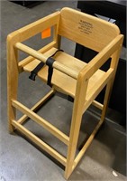 Table height high chair maple