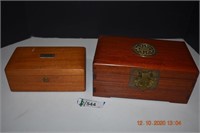 Two Wood Jewelry Boxes