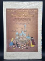 1987 Disneyland Honorary Citizen Certificate
