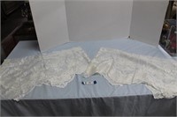 Two Lace Window Valances. Made in Turkey