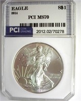 2014 Silver Eagle PCI MS70