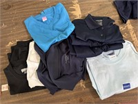 adult medium t shirts& polo shirts  9 total shirts