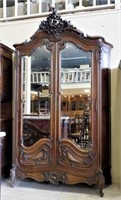 Stunning Well Carved Louis XV Style Walnut Armoire