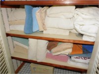 2 Shelves of towels BATH