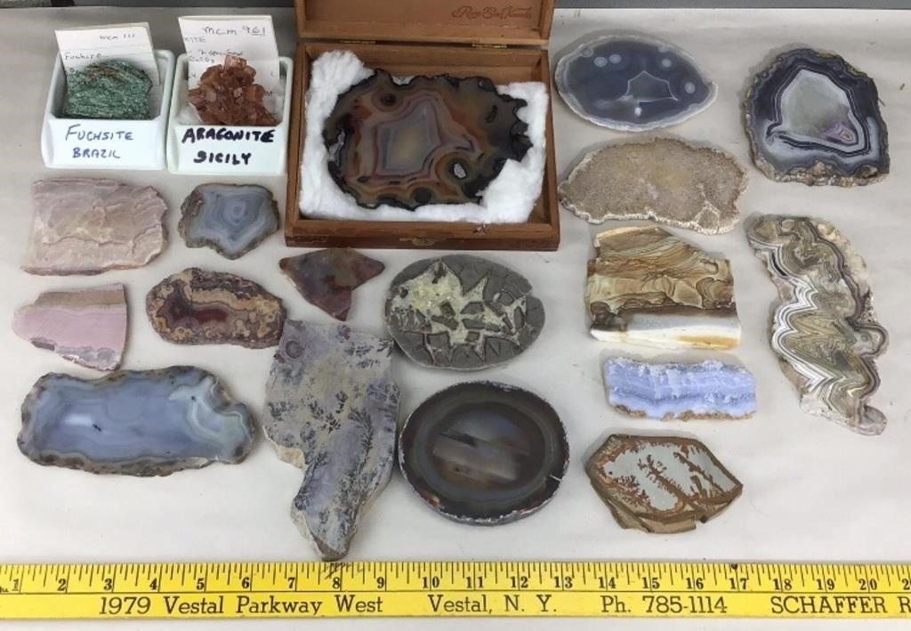 Collection of Cut Geodes & Mineral Specimens