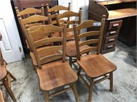 6 x Solid Timber Kitchen Chairs