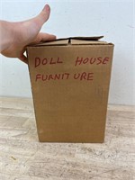Box of doll house furniture