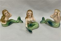 3 Cute Vintage Mermaids