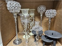 Group of misc candle holders