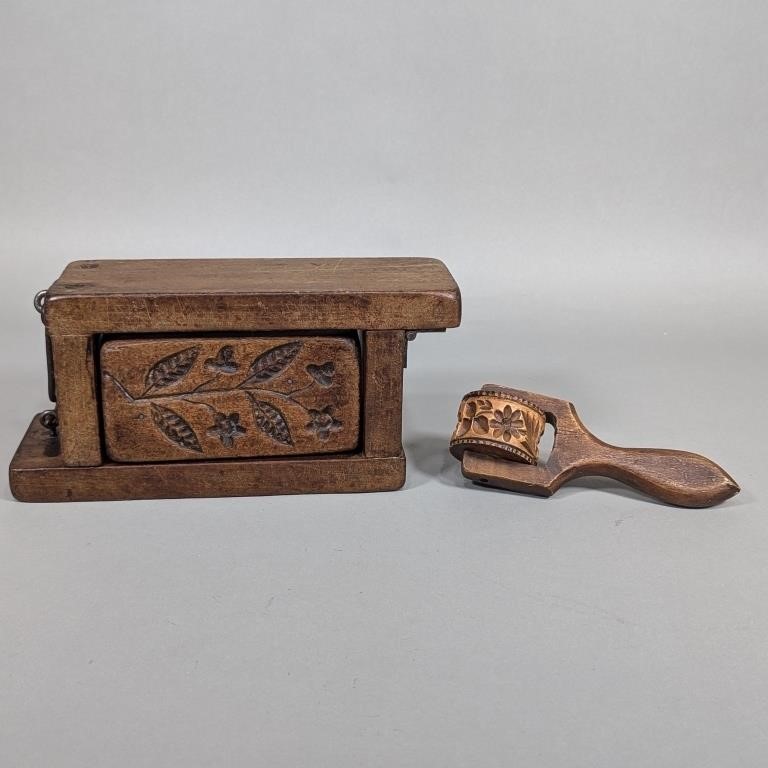 Wooden Butter Press and Rolling Dough Mold