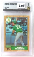 1987 Topps Mark McGwire Rookie Card Graded