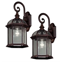 Hampton Bay 7072-2RT Twin Pack 1-Light Weathered B