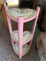 Hand painted three tier heart shape stand