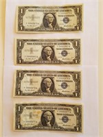 4-1957 Silver Certificates Consecutive Numbers