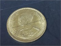 Unknown foreign coin does not test as gold about