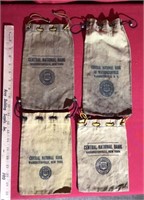 Lot of 4 Washingtonville, NY Drawstring Money Bags