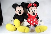 Large Disney Mickey and Minnie Mouse Plushies