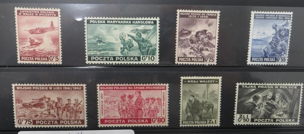 Polish Stamps Exile Government in Great Britain