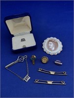 Cole Port Queen Elizabeth II Pin, Tie Clips etc