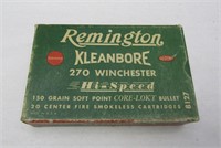 20 Rounds Vintage Remington 270 Ammo - NO SHIPPING
